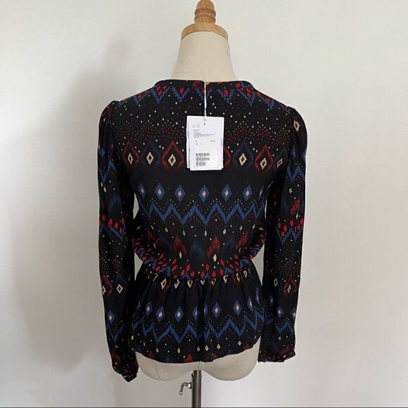 & Other Stories Ikat Printed Button Down Blouse 0 New with minor defect - Picture 8 of 9
